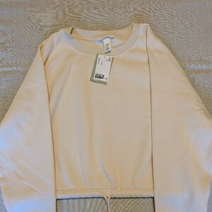 H&M Cream Casual Sweatshirt